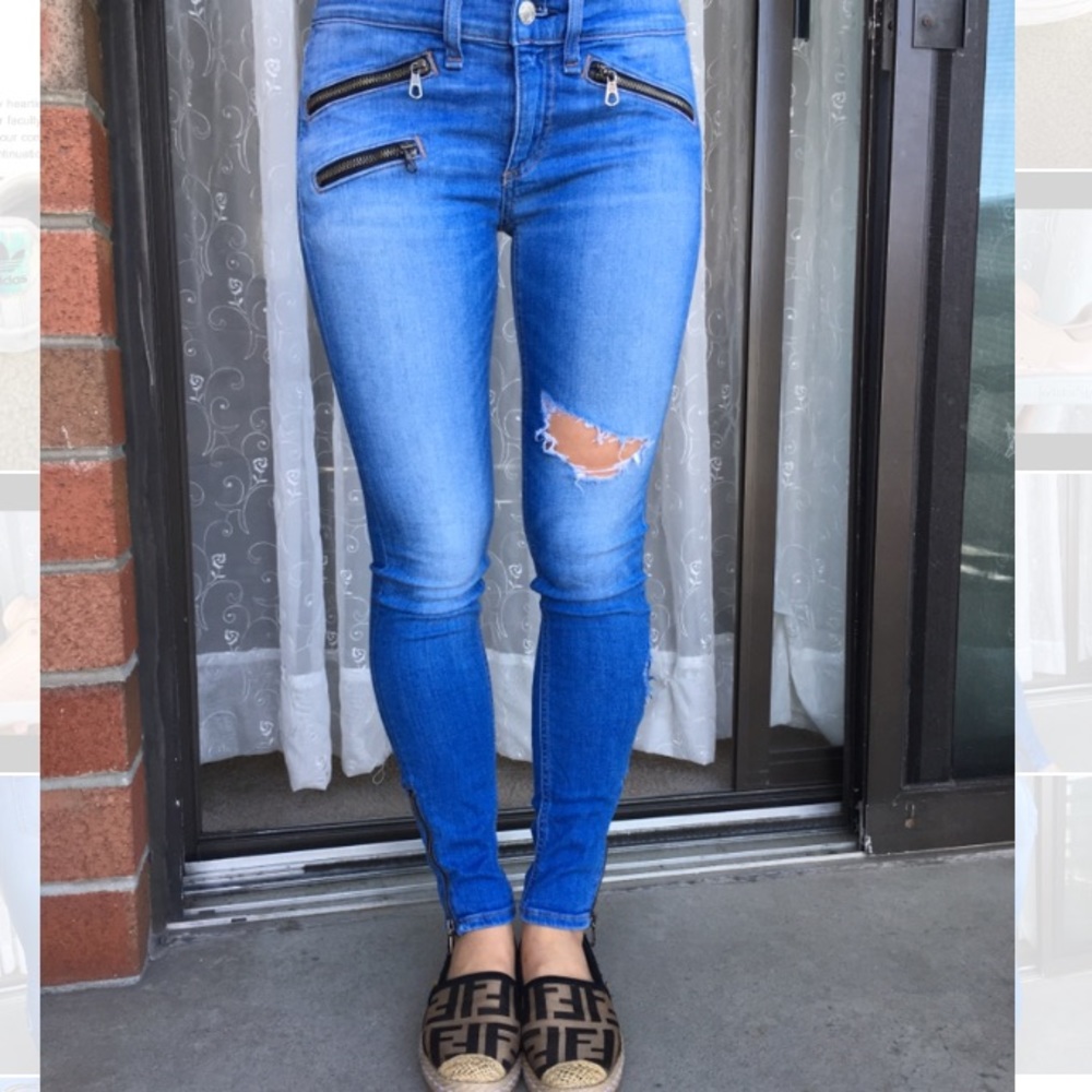Rag and Bone light wash ripped jeans (rag & bone)